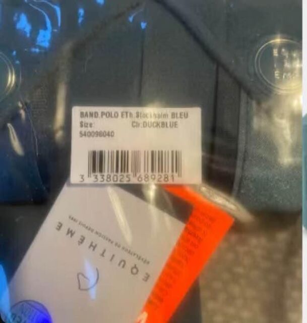 bandes de polo bleu canard