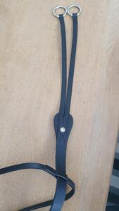 Martingale à anneaux cuir noir marque Canter