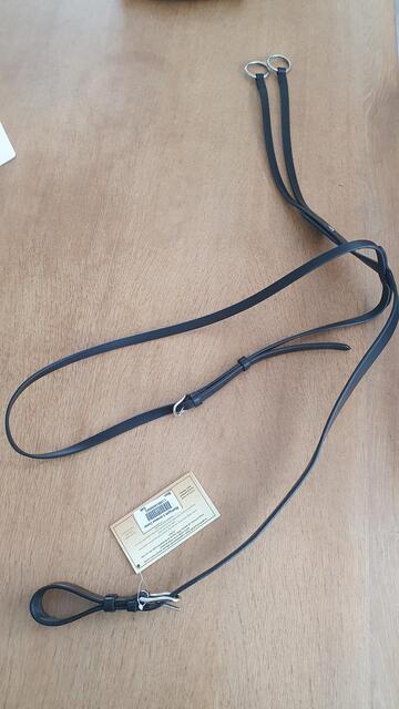 Martingale à anneaux cuir noir marque Canter