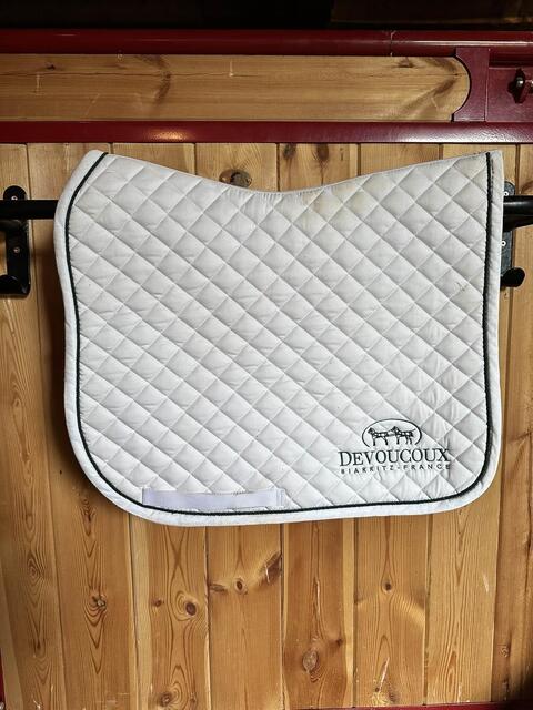 tapis Devoucoux blanc dressage