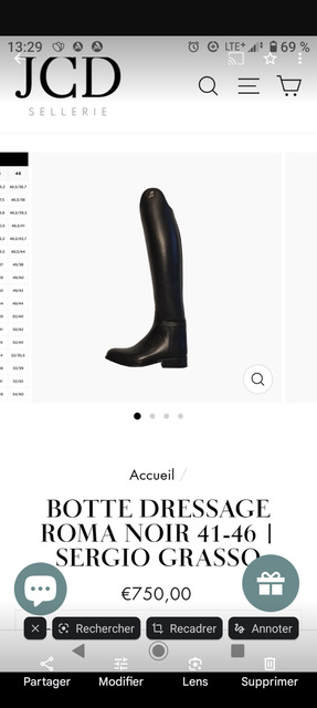 Botte de dressage Sergio Grasso