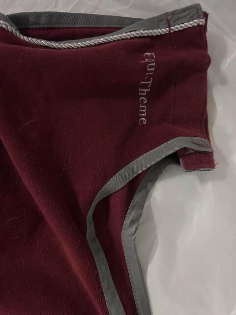 couvre reins polaire bordeaux equitheme