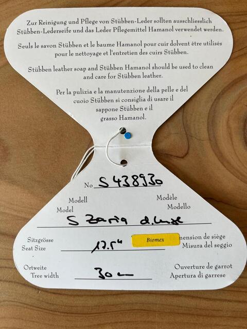 Selle stubben 17.5 avec biomex