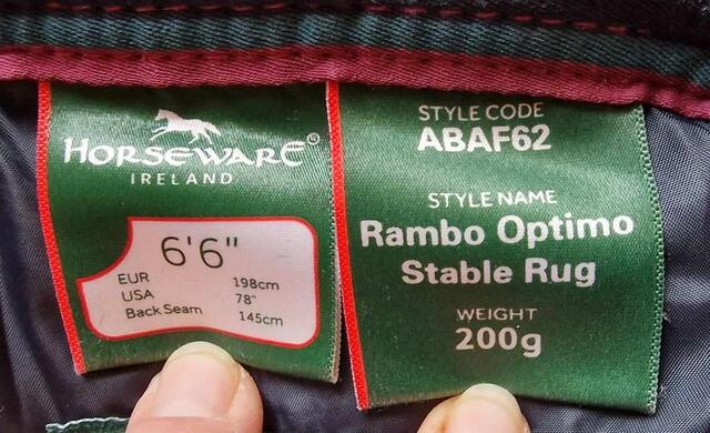 Couverture d'écurie Rambo Optimo Stable Rug