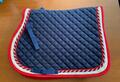 Tapis de selle bleu marine et rouge