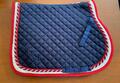 Tapis de selle bleu marine et rouge