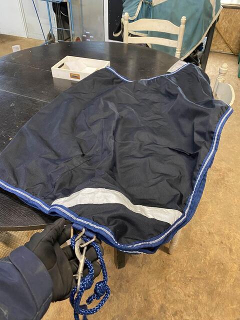 couvre rein imper et polaire bleu marine