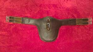 Sangle bavette HFI cuir marron 95 cm