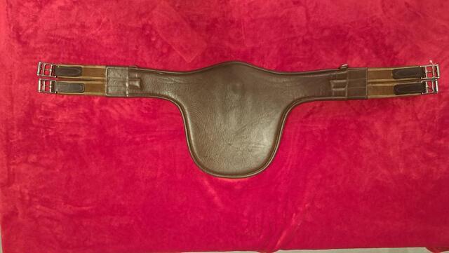 Sangle bavette HFI cuir marron 95 cm