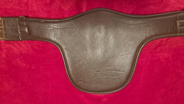 Sangle bavette HFI cuir marron 95 cm