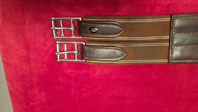 Sangle bavette HFI cuir marron 95 cm