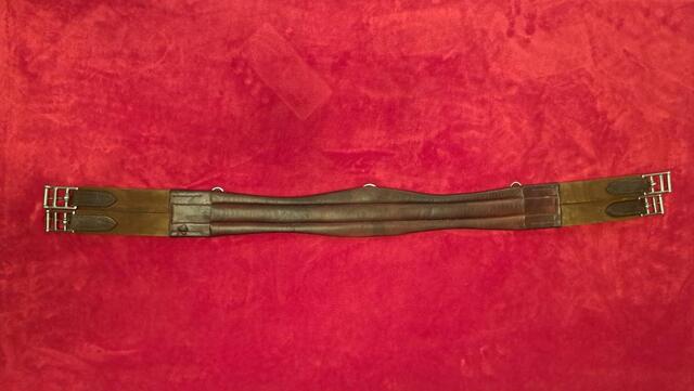 Sangle anatomique cuir marron 105 cm