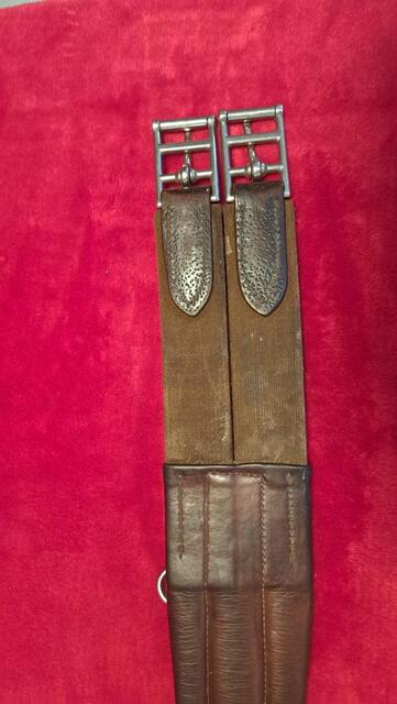 Sangle anatomique cuir marron 105 cm