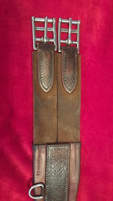 Sangle anatomique cuir marron 105 cm
