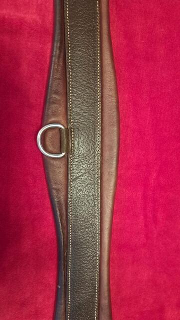 Sangle anatomique cuir marron 105 cm