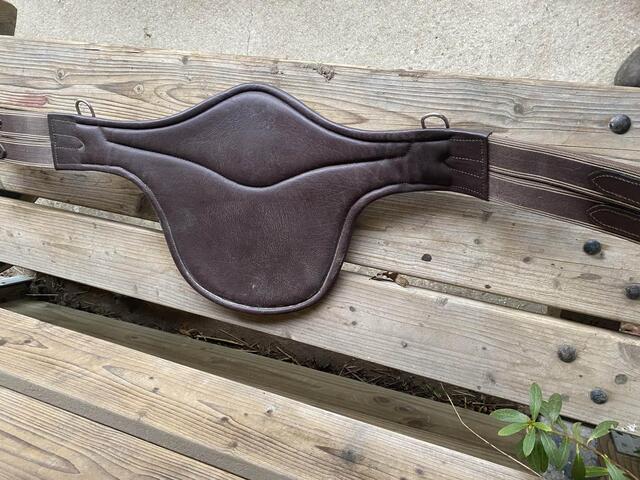 sangle bavette cuir marron Time rider