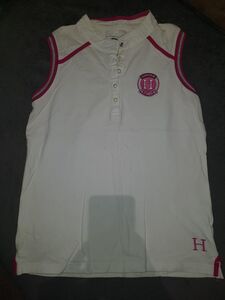 Polo HARCOUR concours blanc et rose