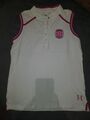 Polo HARCOUR concours blanc et rose