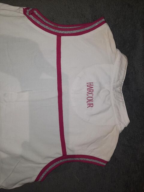 Polo HARCOUR concours blanc et rose