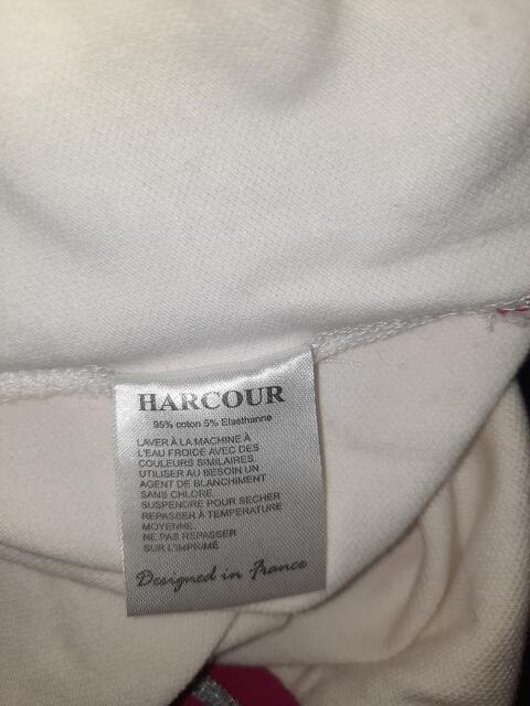 Polo HARCOUR concours blanc et rose
