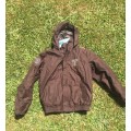Blouson Fouganza marron et ciel, 12/14 ans