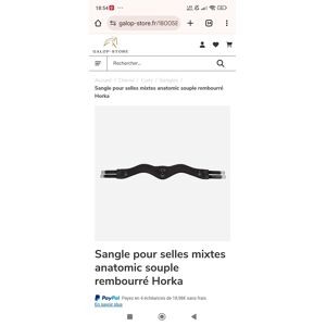Sangle noir neuve 130