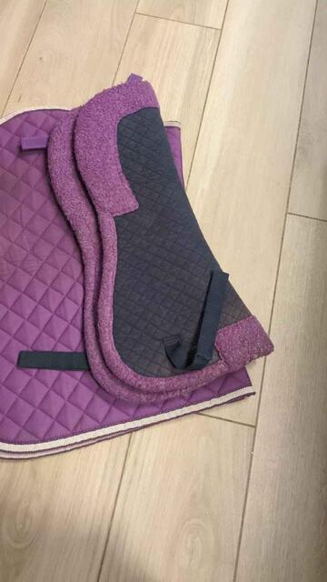 Ensemble violet tapis+licol+amortisseur