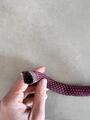 Licol poney nylon couleur prune framboise avec fil argenté