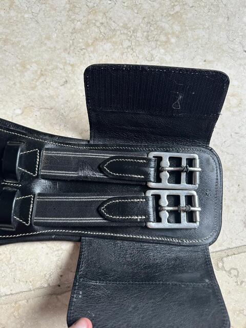 Sangle courte en cuir noir Jump’in