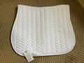 Tapis de selle Kentucki fishbone show jumping blanc