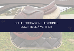 Réception d’une selle d’occasion : les points essentiels à vérifier